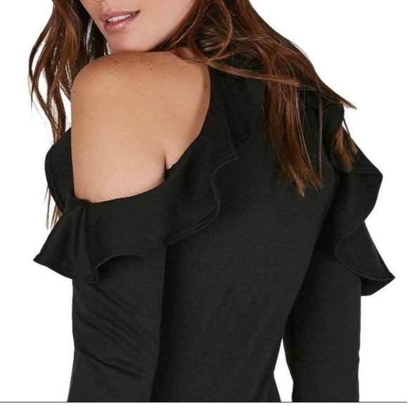 AQUA Long Sleeve Cold Shoulder Dress - Picture 1 of 9